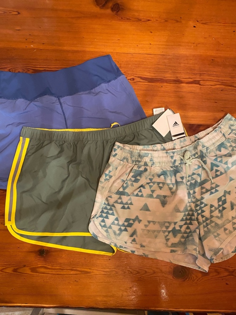 adidas Columbia Women's Blue, yellow & Printed Athletic Short 3-Pack